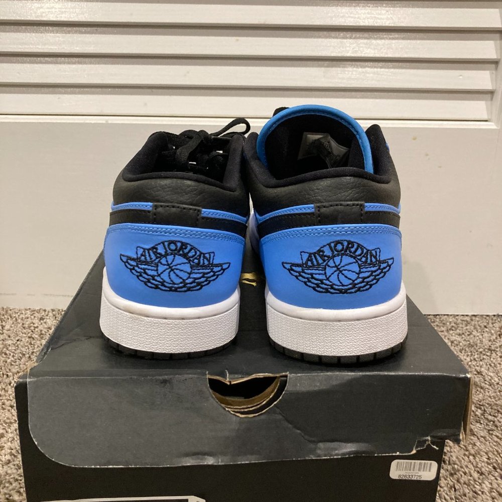 Nike Jordan 1 Low “ University Blue Black “ - Men Size 10 - Pre Owned - Picture 3 of 6